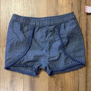 Girl's Chambray Tulip Shorts NWT
